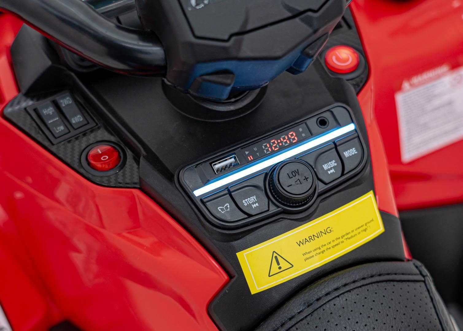 Quad na akumulator Can-Am 24V Outlander ATV 4x200W Miękkie koła dzieci