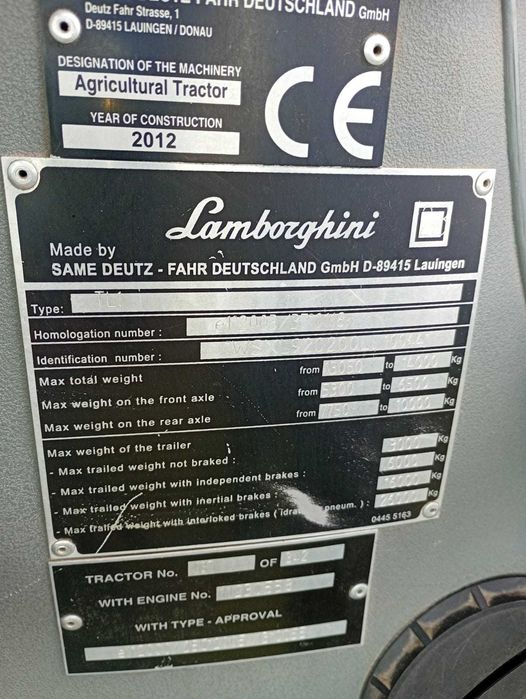 Трактор Deutz-Fahr Agrotron 2012 Lamborghini