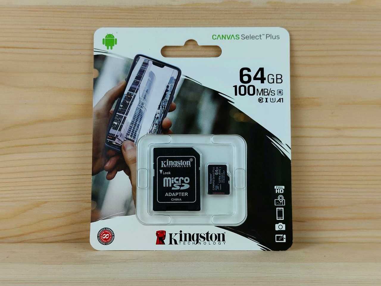 Cartão Memória Kingston microSDXC 64GB + Adaptador SD