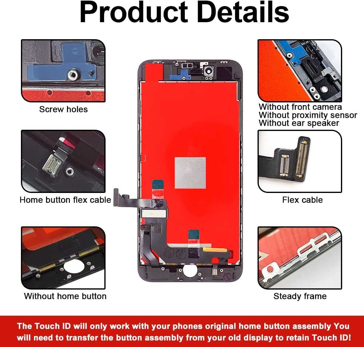 Wyświetlacz Ekran Dotyk LCD Do Apple iPhone 8 Plus Black