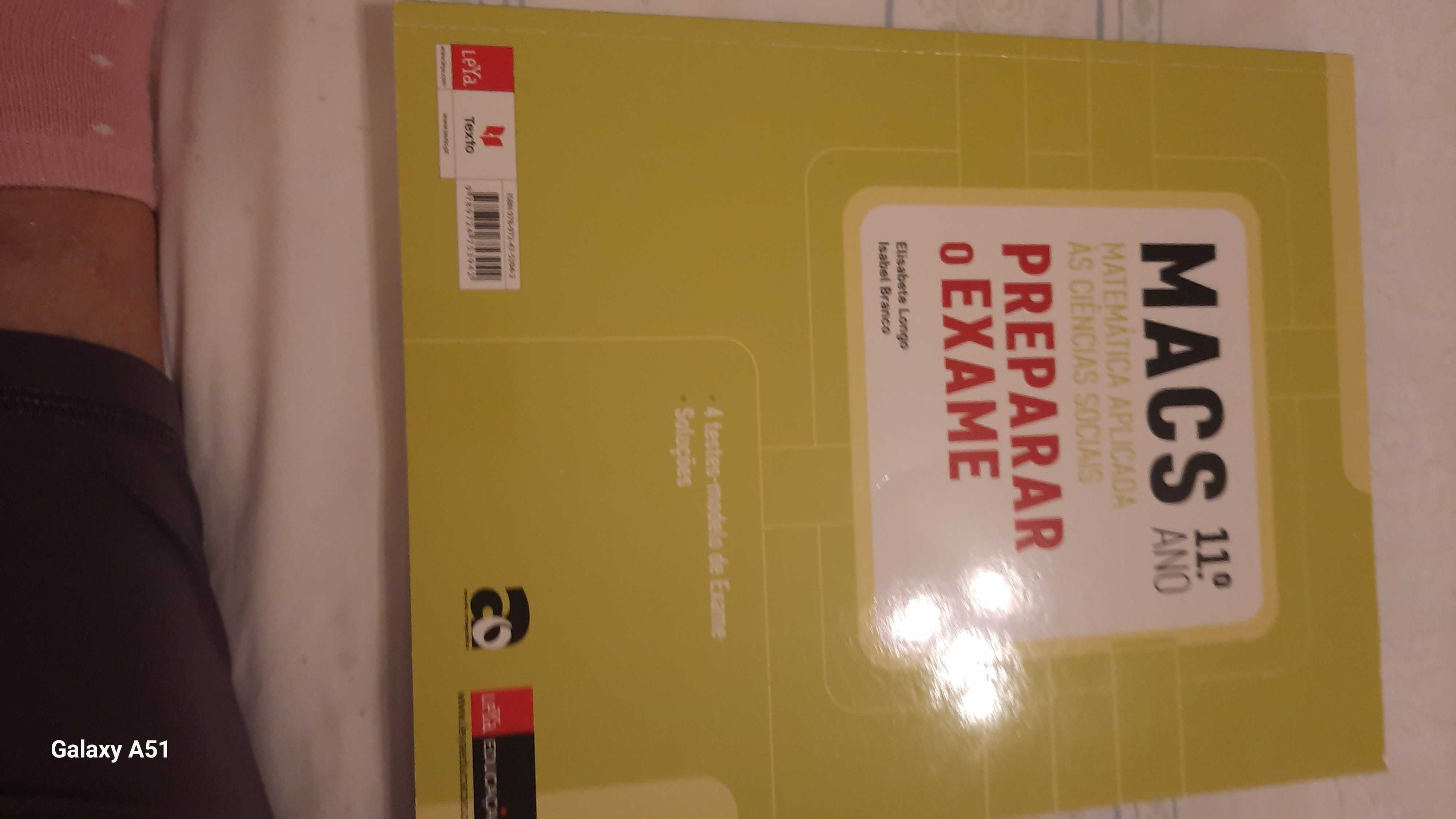 Livros de Macs 11° ano preparar o exame