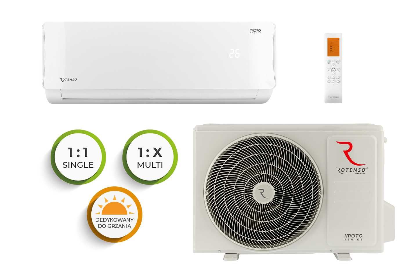 Rotenso Imoto X - 3,5kW A+++/A++ klimatyzacja klimatyzator instalator