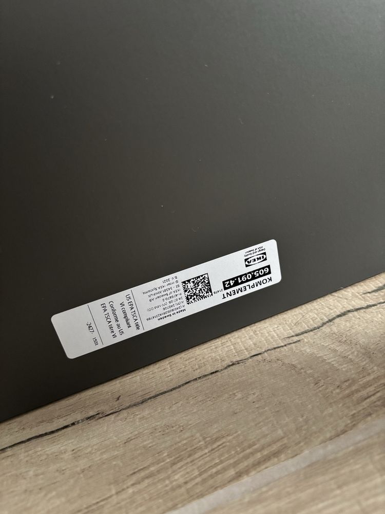 Półka IKEA do szafy pax komplement szara 58x100