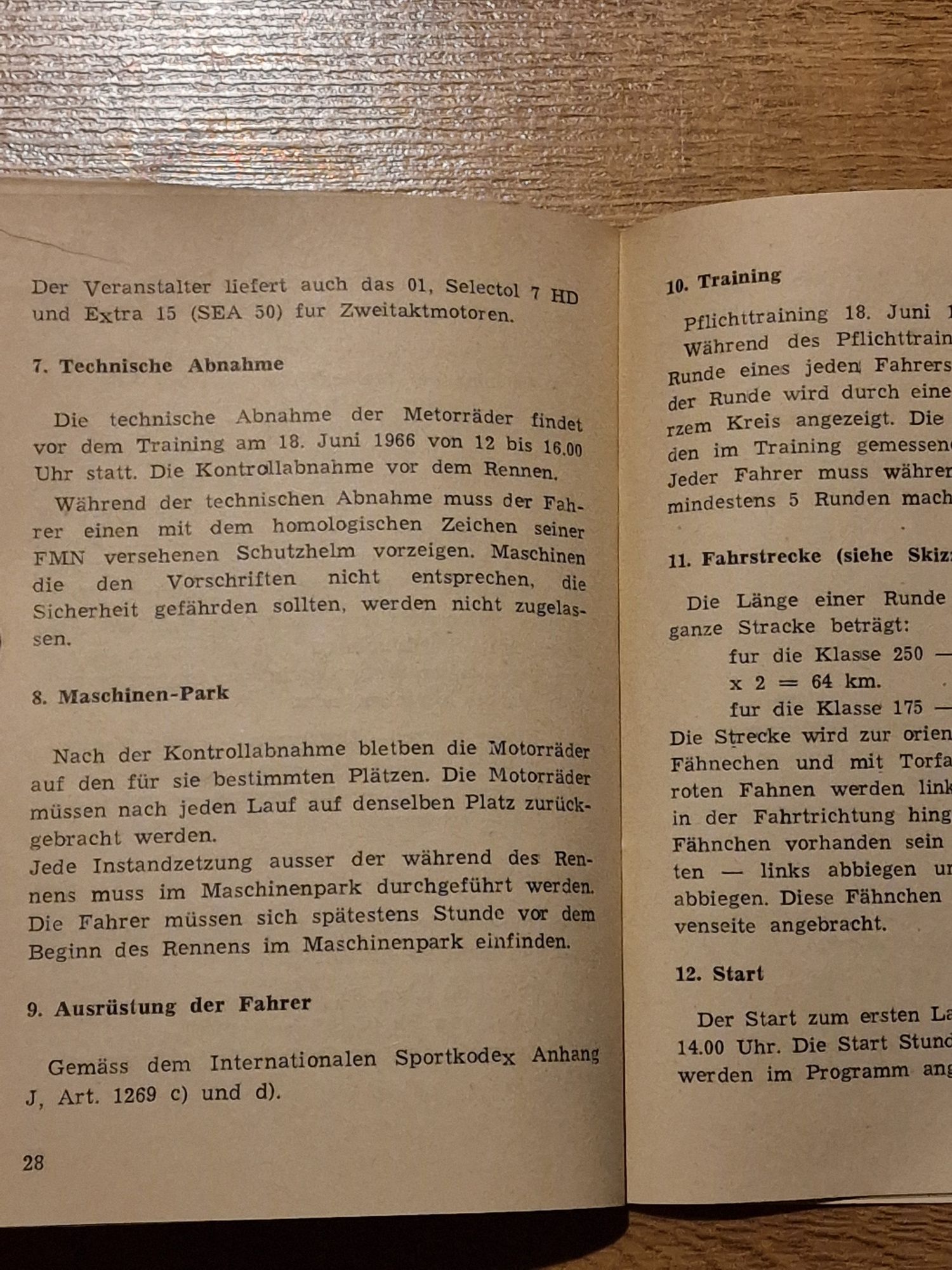 Motocrossowe Mistrzostwa Świata w klasie 250 Regulamin Szczecin 1966