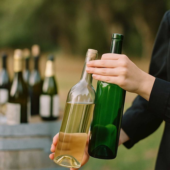 15x butelka BORDEAUX 750 ml biała na wino z korkiem
