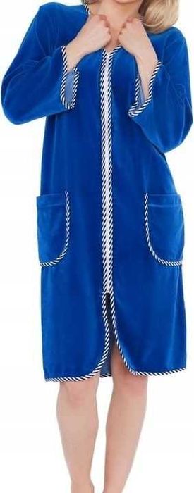 Szlafrok damski welur welurowy polski polska kolory suwak rozm.M-6XL