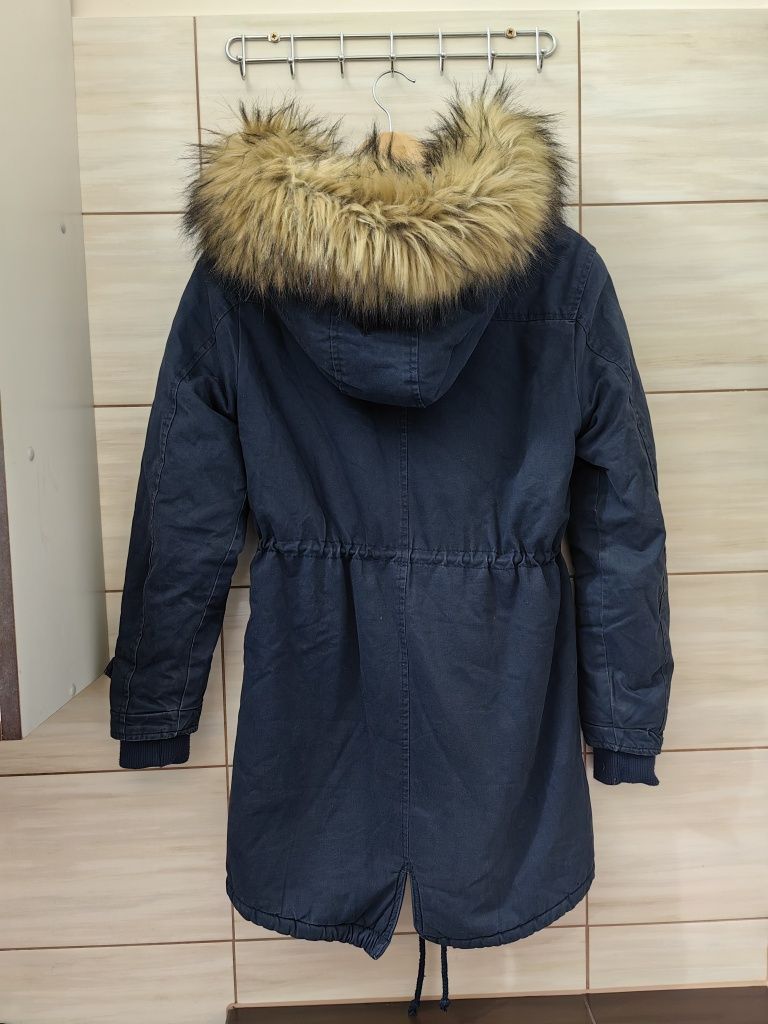 Granatowa zimowa parka kurtka Dstreet S