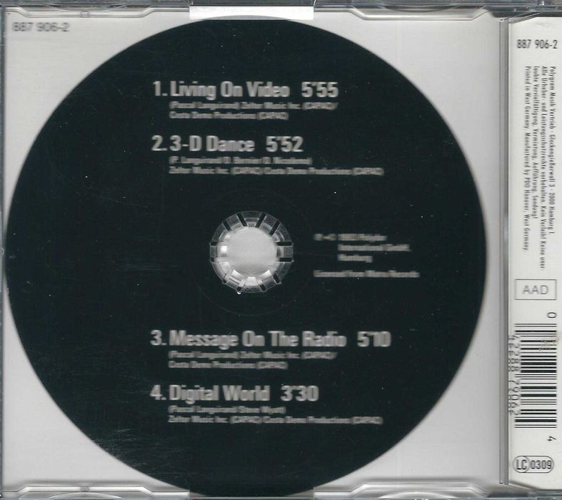 Maxi CD Trans-X - Living On Video (1989) (Polydor)
