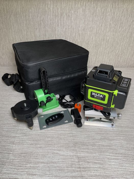 Лазерный уровень Hilda 4D 16 линий нивелир Лазерний рівень 16 ліній