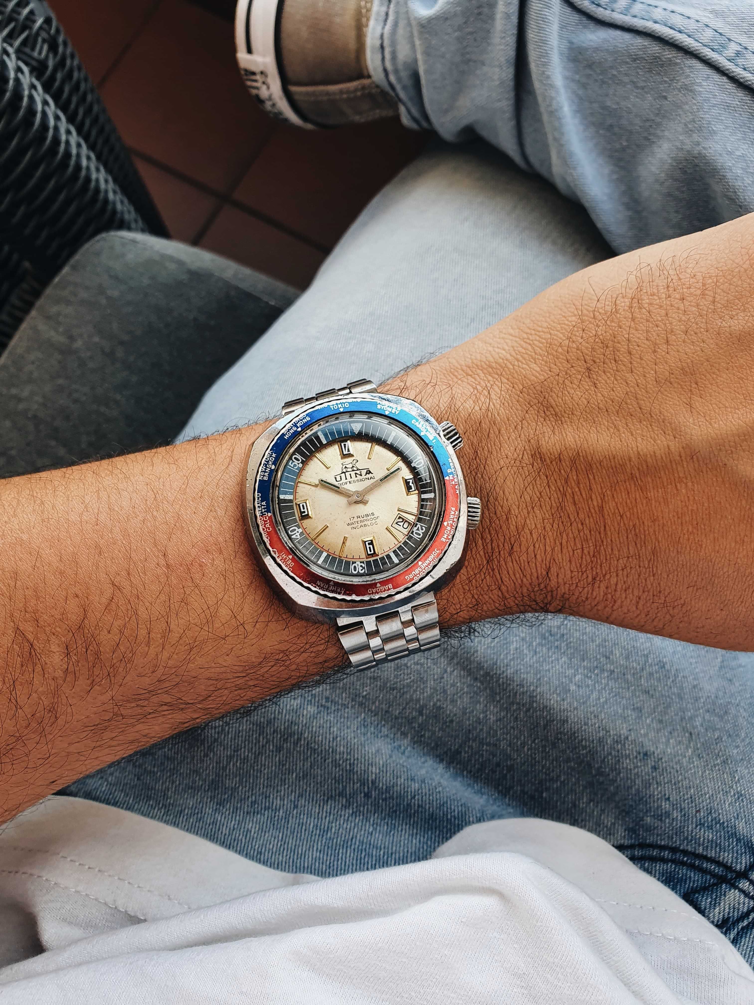 Utina Professional World Timer Oversize | Anos 70