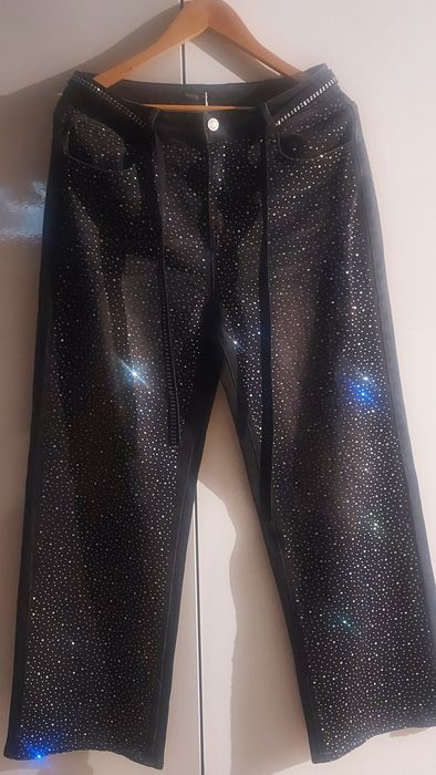 Spodnie jeans szwedy - cekiny