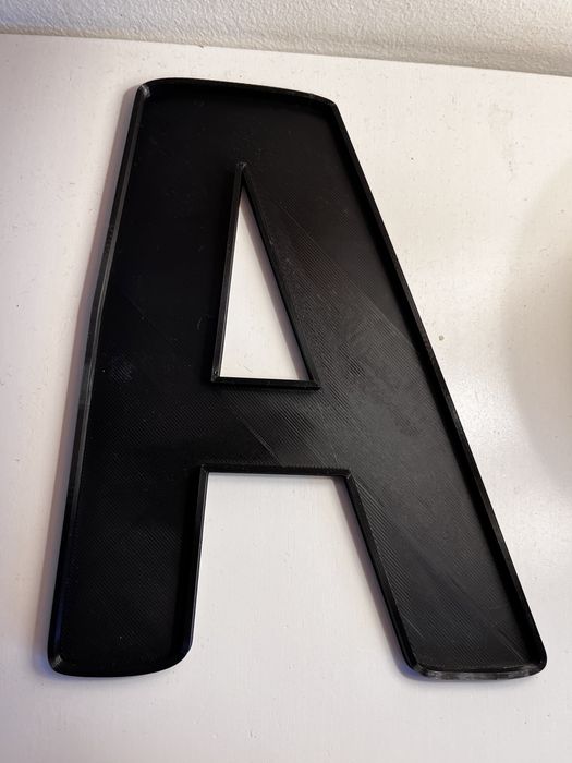 Letra feita em impressão 3D
