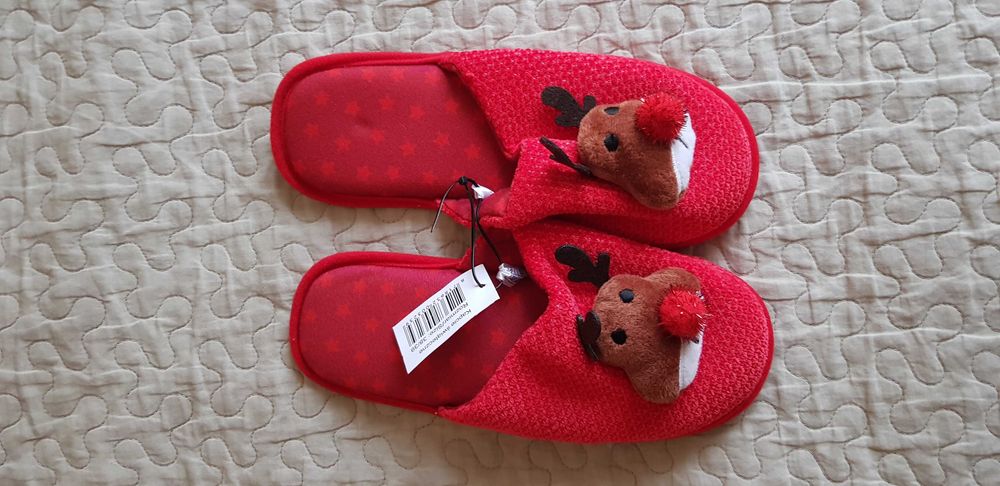 Nowe kapcie świąteczne 38 / 39 Boże Narodzenie