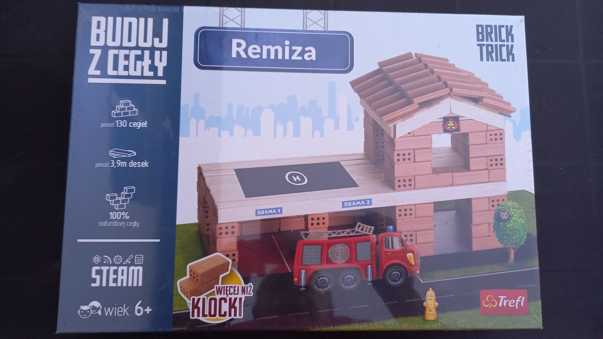 Buduj z cegły i drewna zabawa kreatywna Nowa