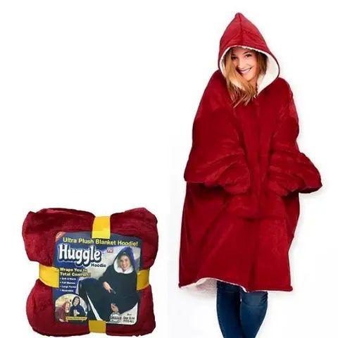 ПЛЕД Толстовка худі  з капюшоном і рукавами Huggle Hoodie оверсайз.