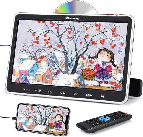 NAVISKAUTO 10,1-д автомобільний DVD-плеєр з HDMI, 1080p, ТВ, MP4, USB