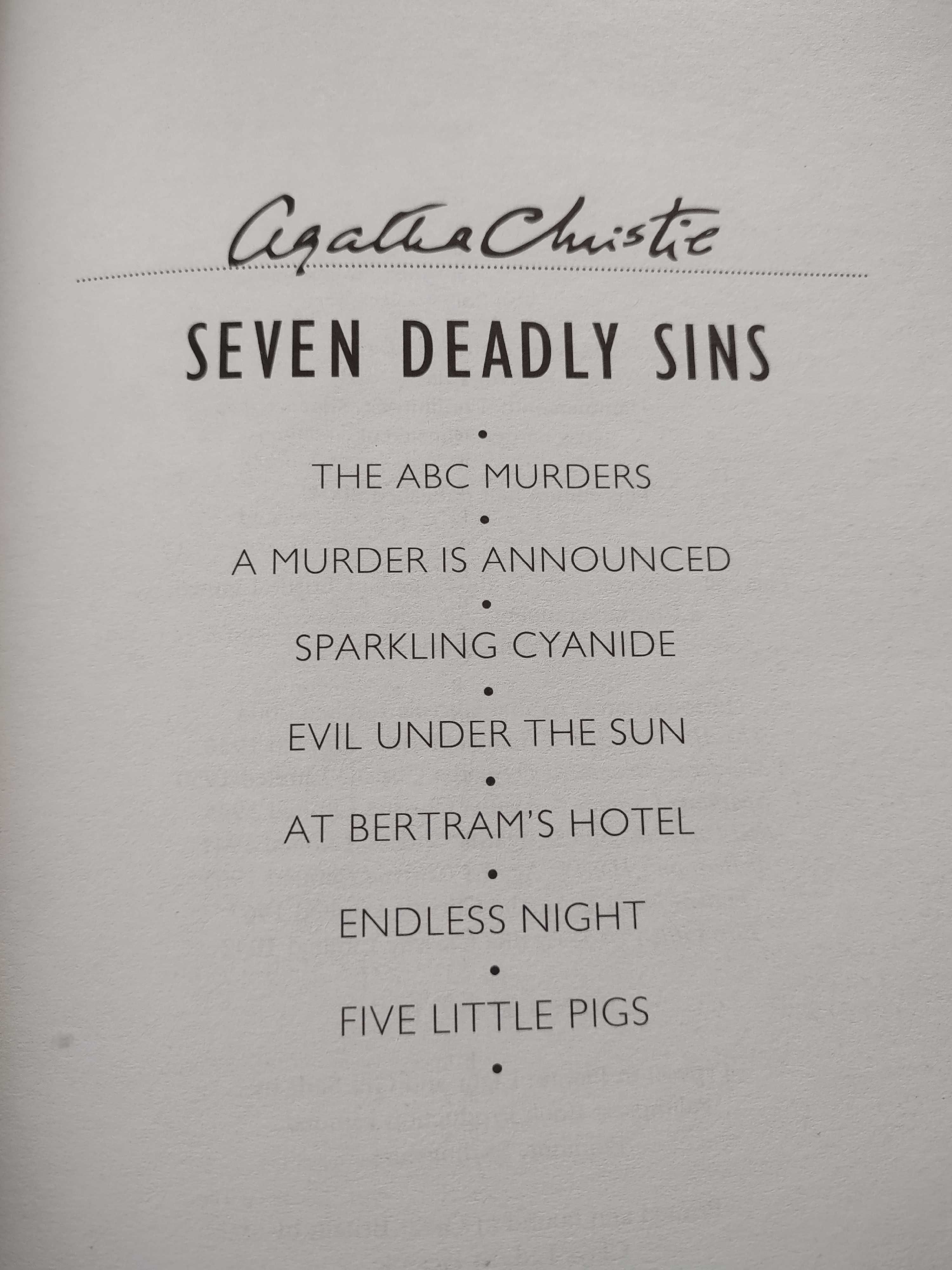 Agatha Christie seven deadly sins angielskojęzyczna