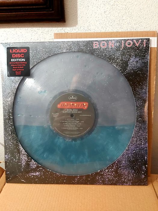 Bon Jovi Slippery when wet vinil edição limitada water filled