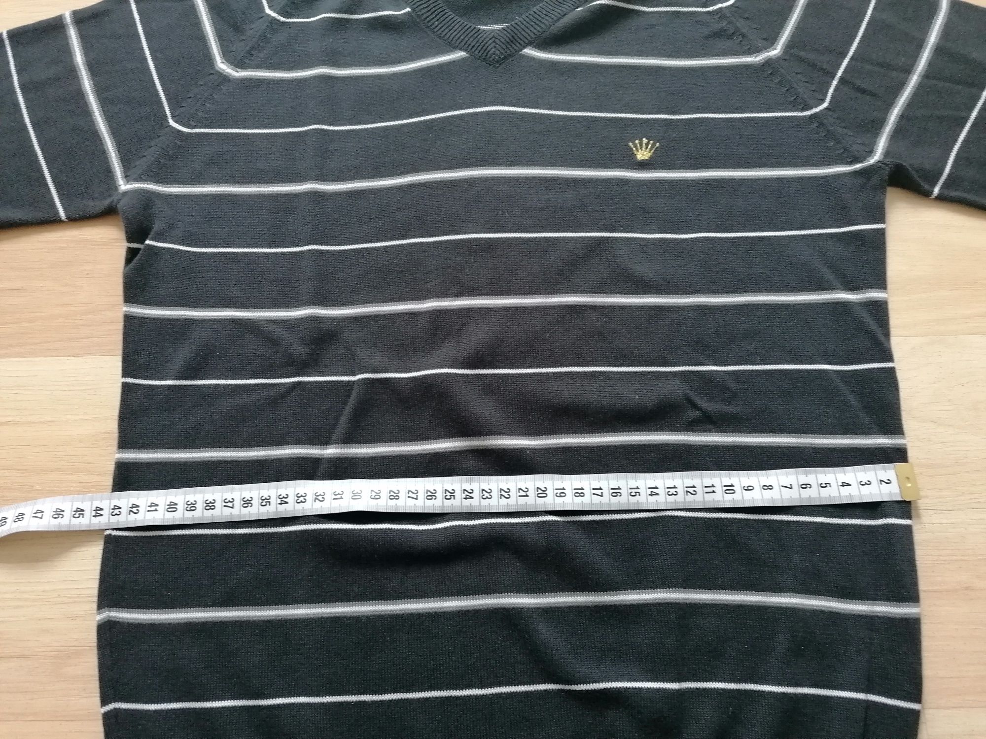 Swetr, sweter czarny w białe paski, a rozmiar S, Junk dr Luxe