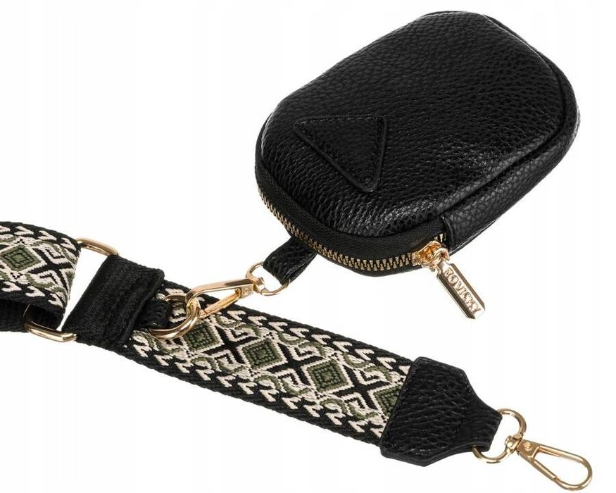 listonoszka damska ze skóry ekologicznej z odpinaną portmonetką