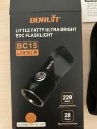 Ліхтар BORUIT BC15 XPG3 3000LM+USB Батарея 26350*2000mAh