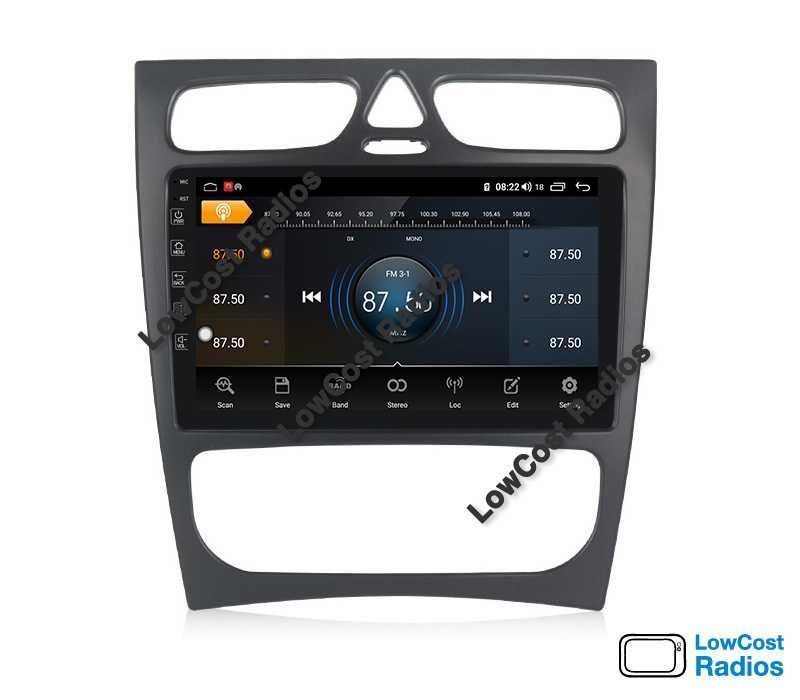OUT. 2025! Auto Rádio GPS Android Mercedes Benz Class C - W203, W209