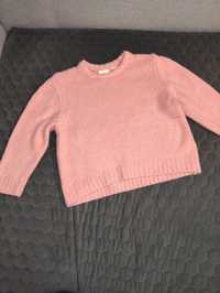 Sweter pudrowy róż Zara rozmiar 98-104