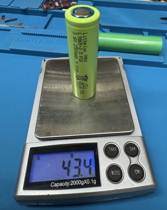 Аккумулятор высокотоковый 20A 18650 lithplus P30 2500 mah.