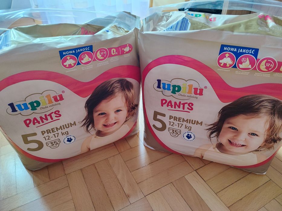 2x Pampersy pieluchomajtki Lupilu pants premium rozmiar 5