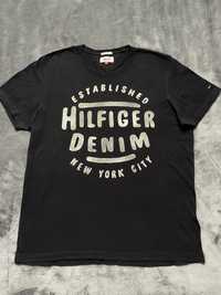 Koszulka Męska - Tommy Hilfiger - XXL- Men's Black T-shirt - TH