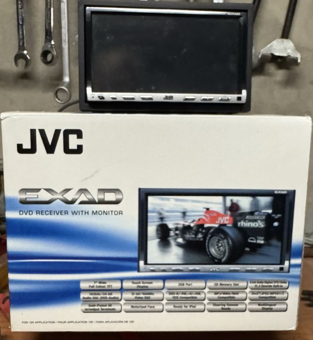 Auto radio 2din JVC KW-AVX800 basculante DVD com comando