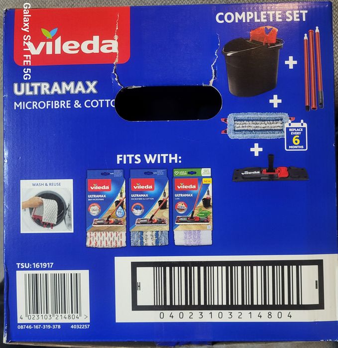 NOWE Wiadro i mop płaski Vileda Ultramax Microfibre&cotton