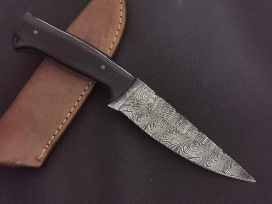 NÓŻ DAMAST ze stali damasceńskiej myśliwski bushcraft wyk ręcznie 24cm