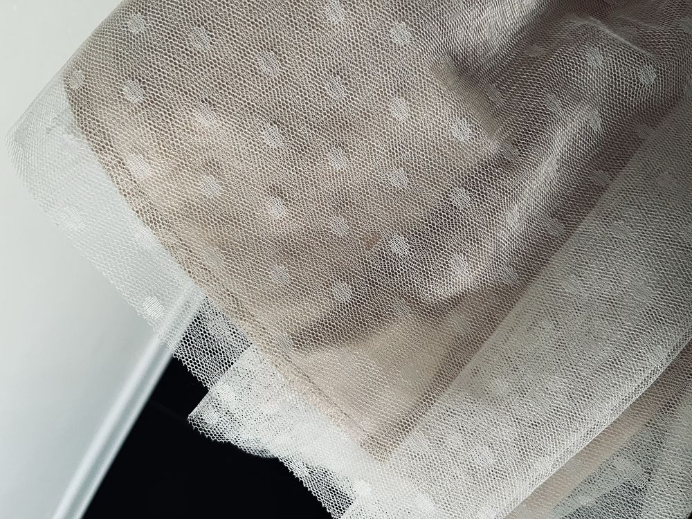 Koronkową tiulowa sukienka ślub wesele  boho style  pudrowy róż 36