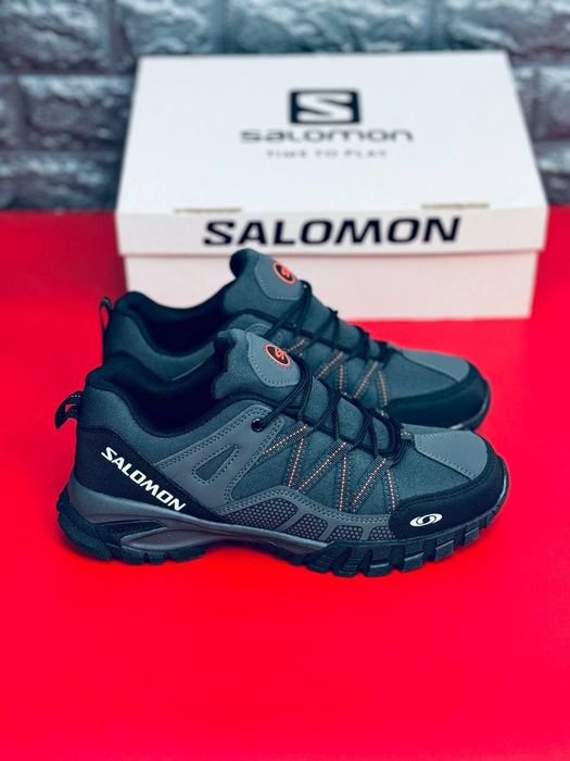 Мужские кроссовки Salomon Серые зимние термо кроссовки Саломон