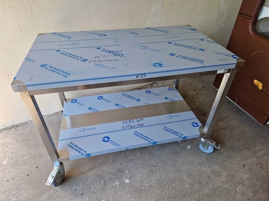 MEBLE GASTRONOMICZNE! Stół jezdny z półką spawany solidny 1200x700x850