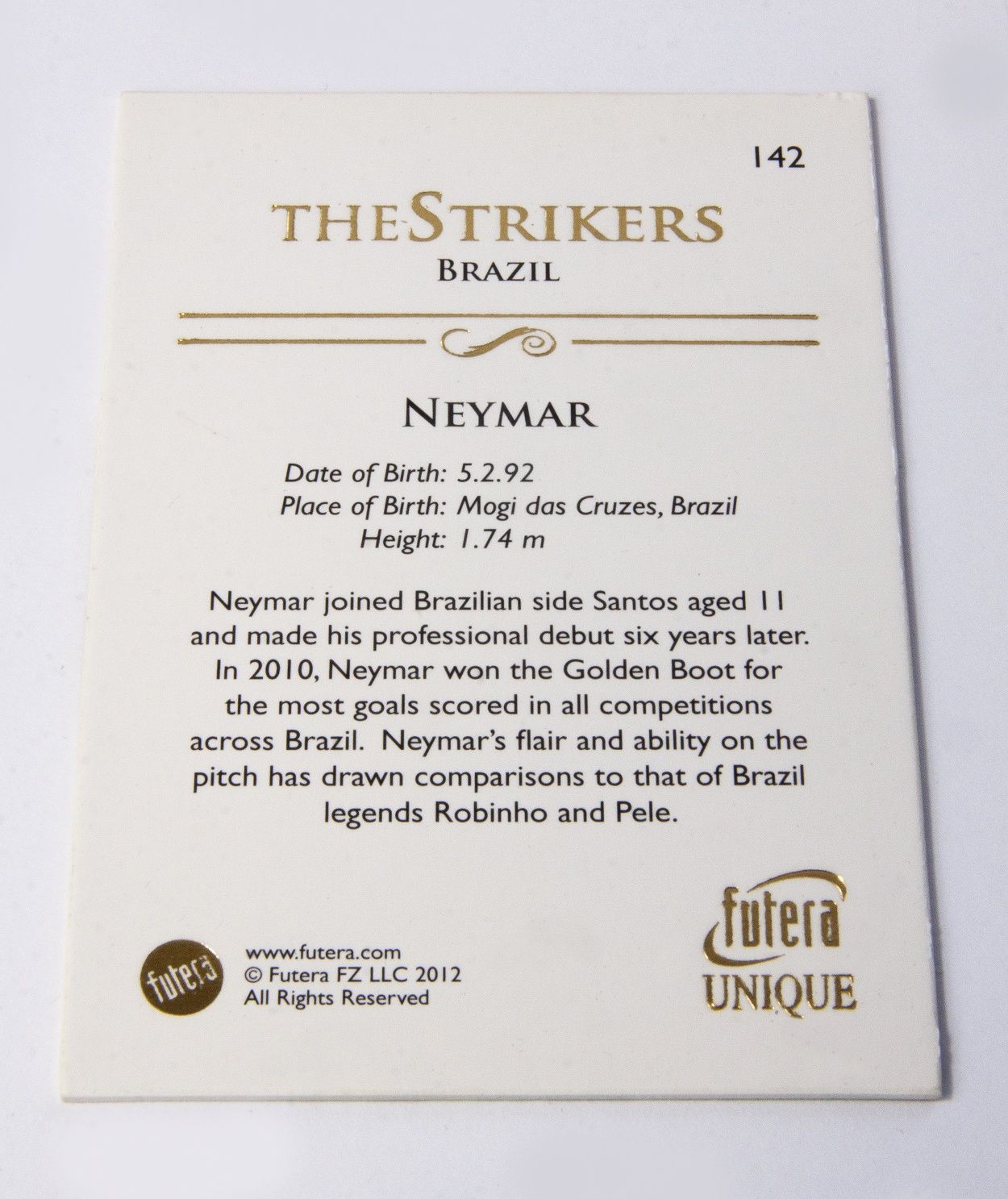 Neymar Jr. Karta FUTERA UNIQUE 2012 #142
