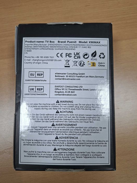 Smart TV Box Puersit X98 MAX dongle stick Odtwarzacz multimedialny
