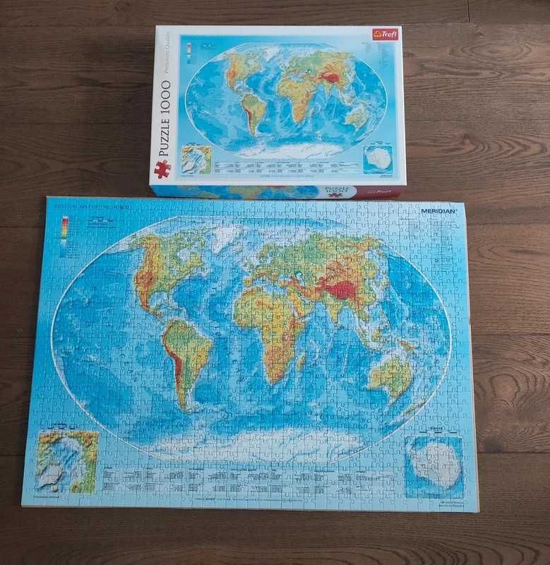 Puzzle mapa świata 1000 elementów
