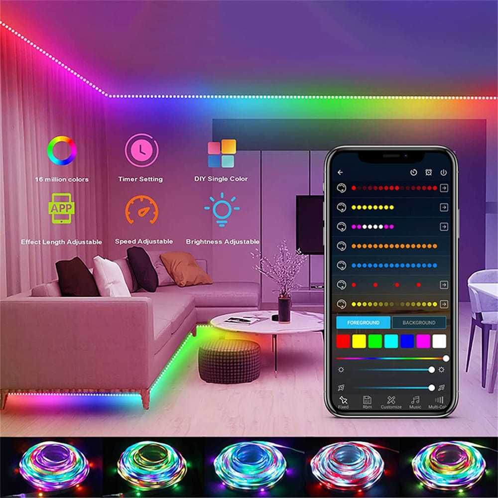 Tuya WiFi Taśma LED RGBIC 5m