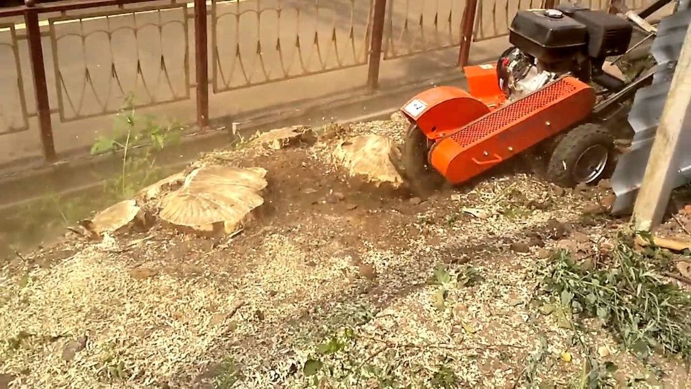 Корчевка пней фрезой,вырезка пней,Все работы с деревьями.