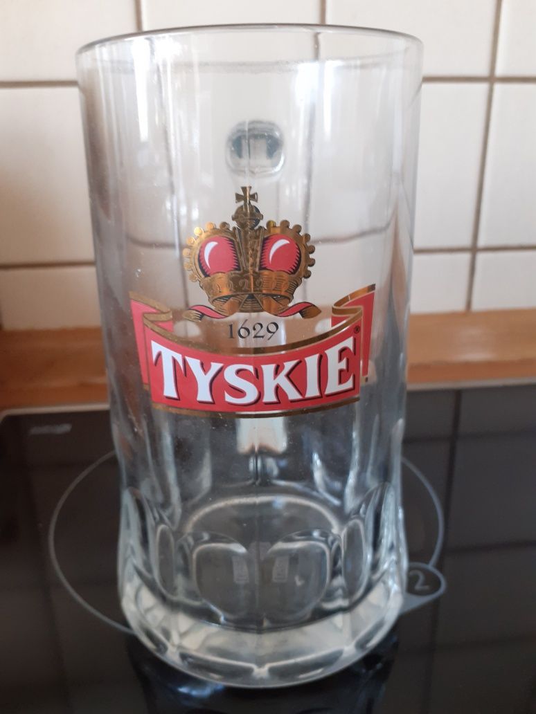 Kufel do piwa 0,5 l. z logo TYSKIE.