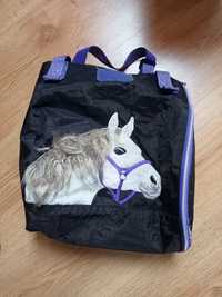 Torba plecak z koniem siatka dla dziecka