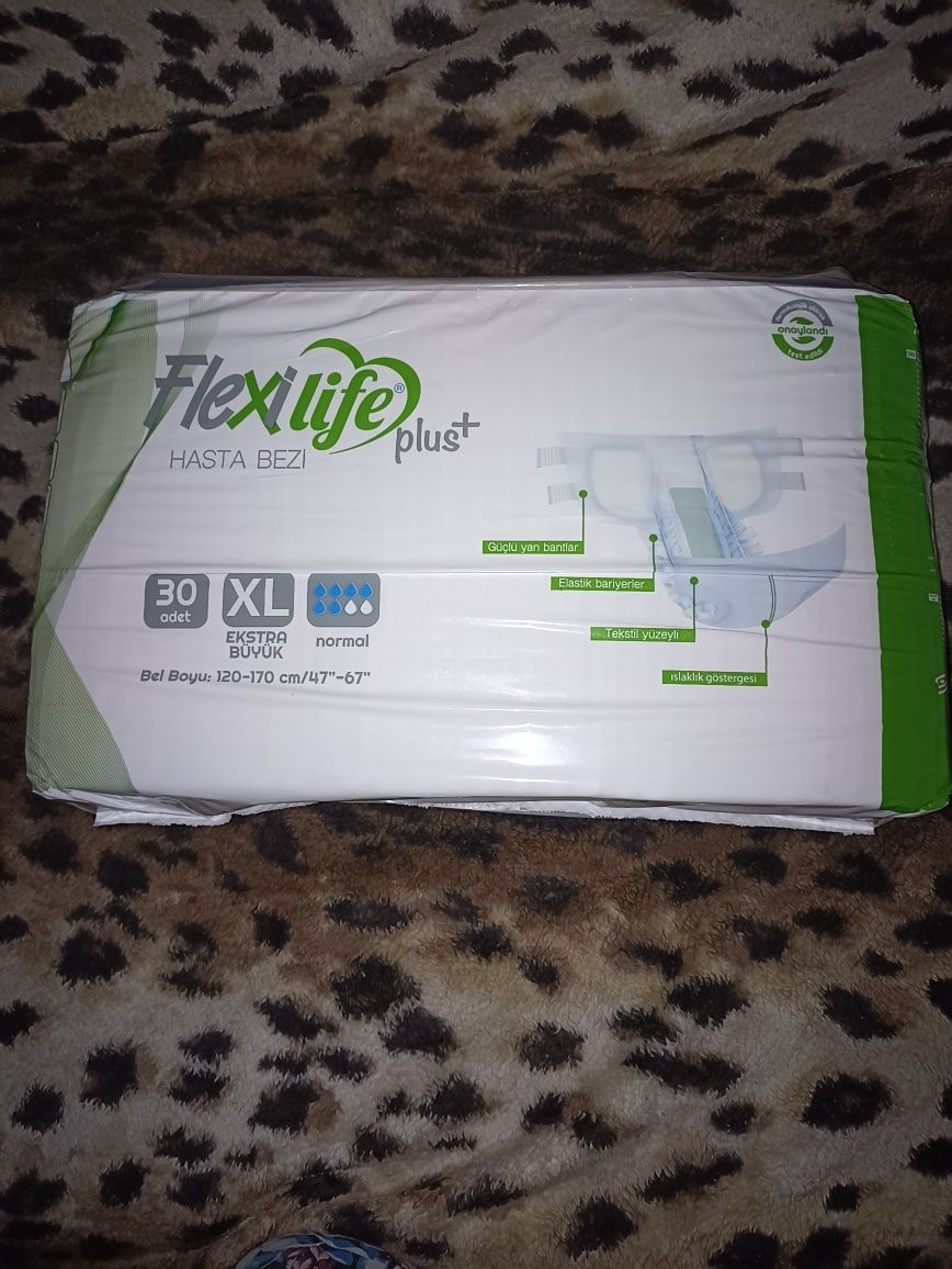 Подгузники Fleksi life plus хl  для взрослых.