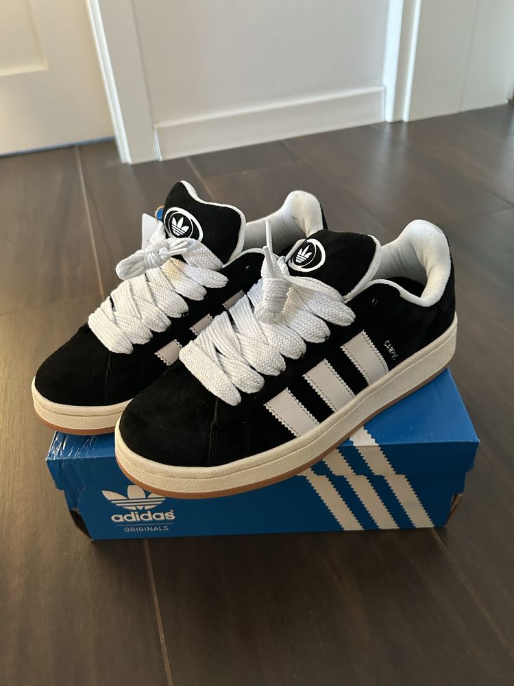 Adidas campus 00s zamszowe buty sportowe oryginalne czarne biale 39