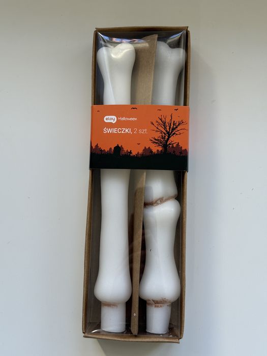 Świeczki Halloween kości 2szt. - wysokie