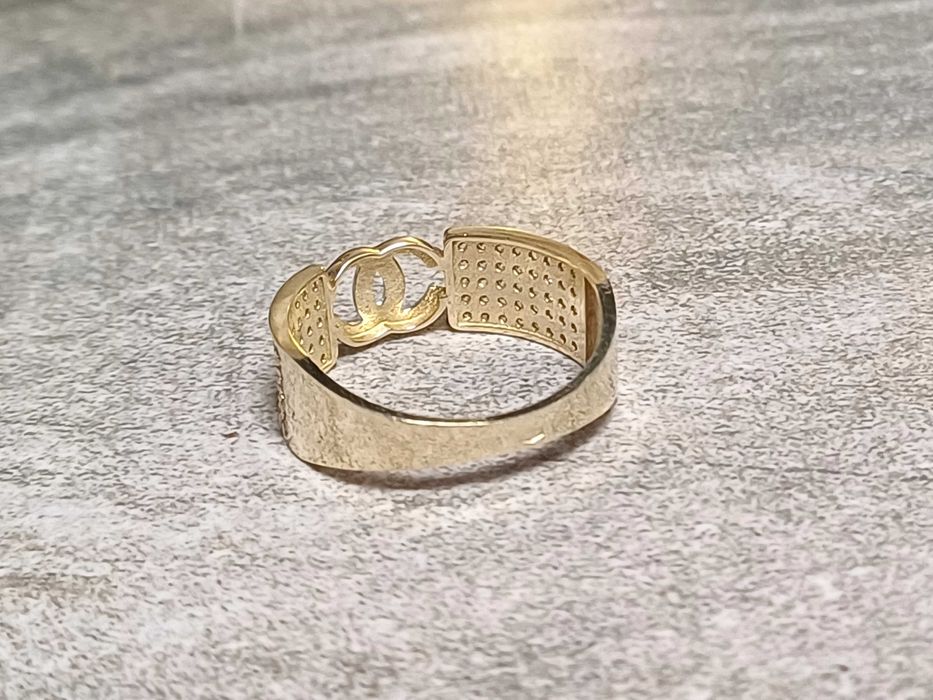 Piękny złoty pierścionek P585 rozmiar 16"