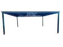 Carport - Wiata samochodowa 6x6m - Antracyt Dach spad w Przód GP381