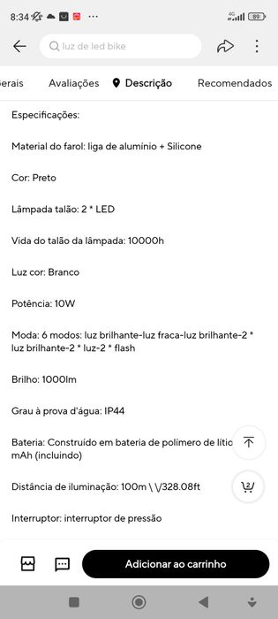 Lanterna  nova multifunções