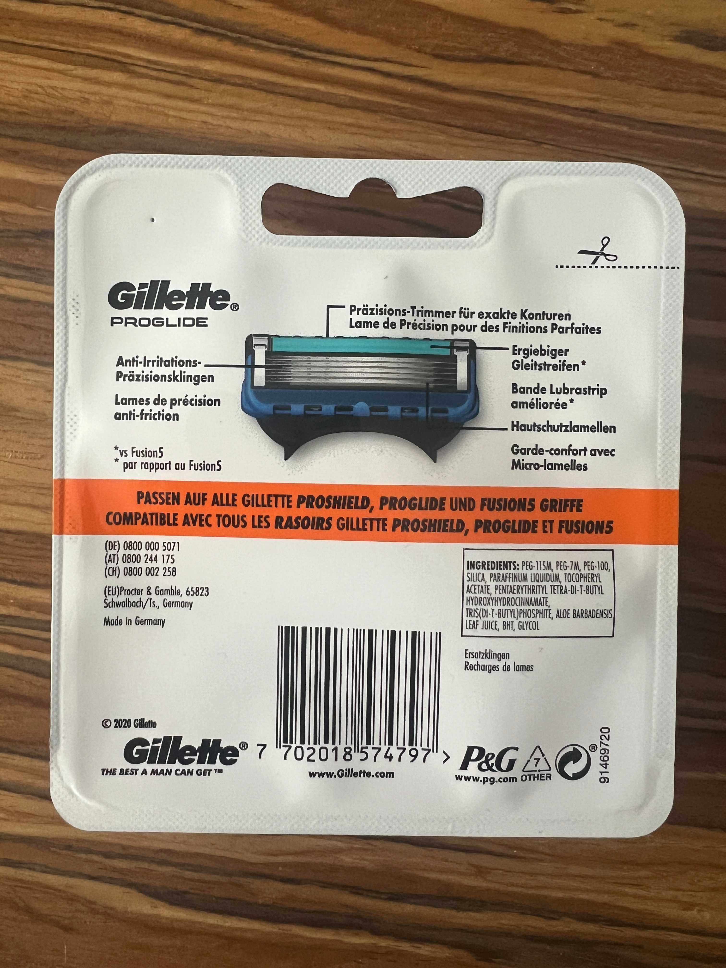 Змінні насадки для gillette fusion 5 Оригінал Gilette PRO GLIDE 3шт